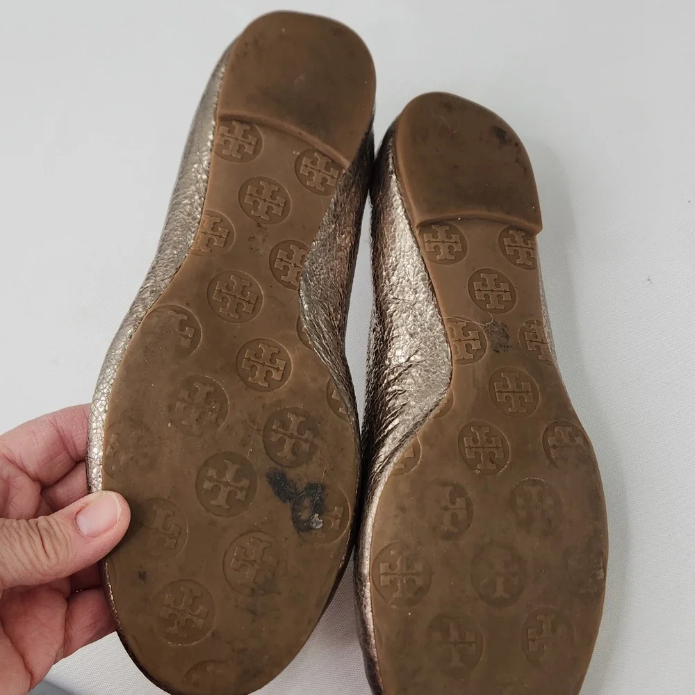 Tory Burch Bronze Ballet‎ Flats